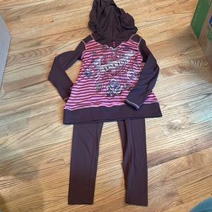 NWT- Truly Me outfit-size 10-brown and pink-lots of sparkle-TO DIE FOR!